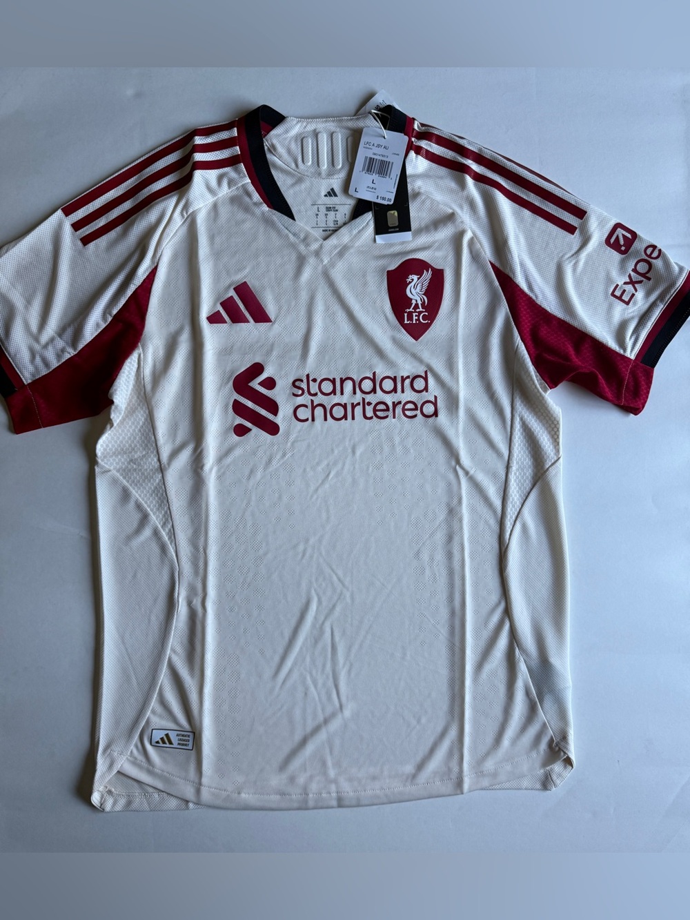 Adidas [L] Liverpool FC 2025/26 Away Player Jersey Wonder White JV6488